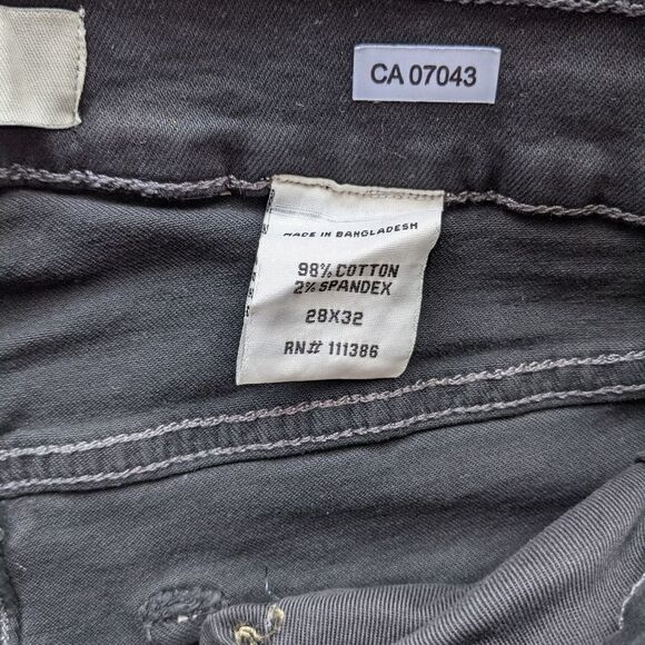 NWT DENIM GOLD black high rise distressed jeans size 28x32 - Picture 3 of 13